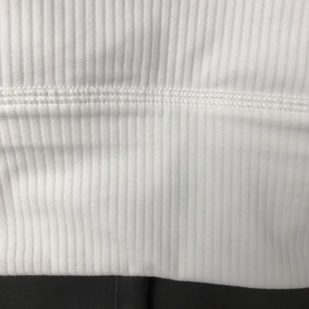 Lululemon Align Nula Reversible Ribbed Sports Bra Size 6 Yoga White